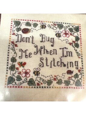 The Sweetheart Tree "Dont Bug Me" Knob Knocker Cross-Stitch Kit